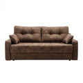 Brązowa sofa dwuosobowa z mikrofibry 170 x 90 x 90 cm