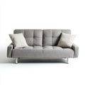 Dwuosobowa sofa tapicerowana z poliestru, szara, 190 x 85 x 85 cm
